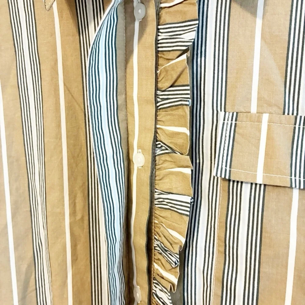 Damson Madder NWT Kylie ruffled button down long sleeve shirt size UK12(US 8) - Picture 11 of 16